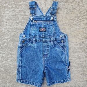 Vintage 90s UNIONBAY Denim Shortalls Overalls Jean Carpenter Style Baby Size 12M